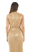 Kiara Gold Sequin Maxi Dress