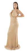 Kiara Gold Sequin Maxi Dress